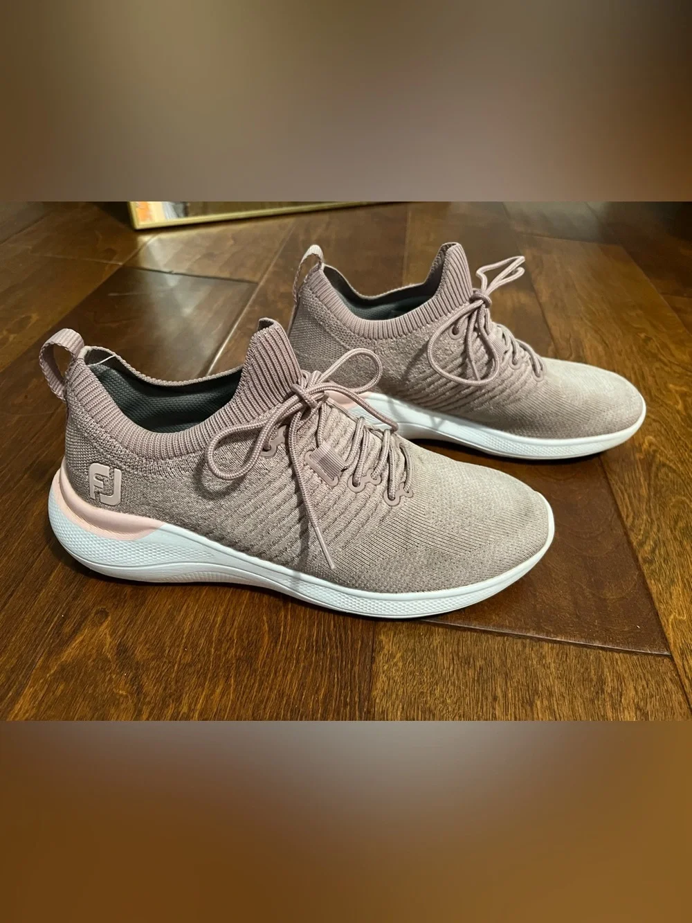 FootJoy Women's Golf Shoe in Dusty Pink and White